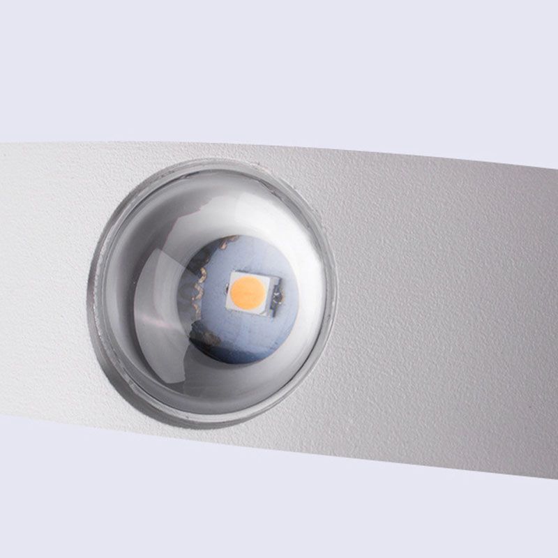 Weiße geometrische LED -wasserdichte Wandlampe in modernen kreativen Lack Aluminium Wandlampe