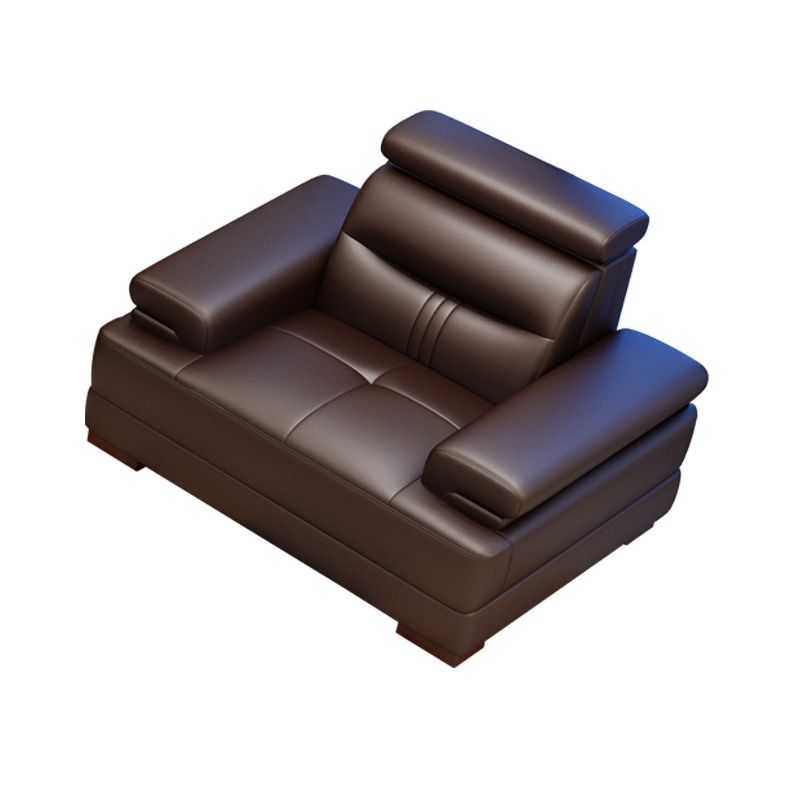 Contemporary Sectional Sofa Tufted Genuine Leather Sectionals