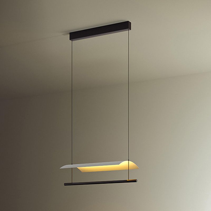 Paper Island Chandelier Lights Simplicity Metallic Chandelier Lighting Fixtures for Dining Table