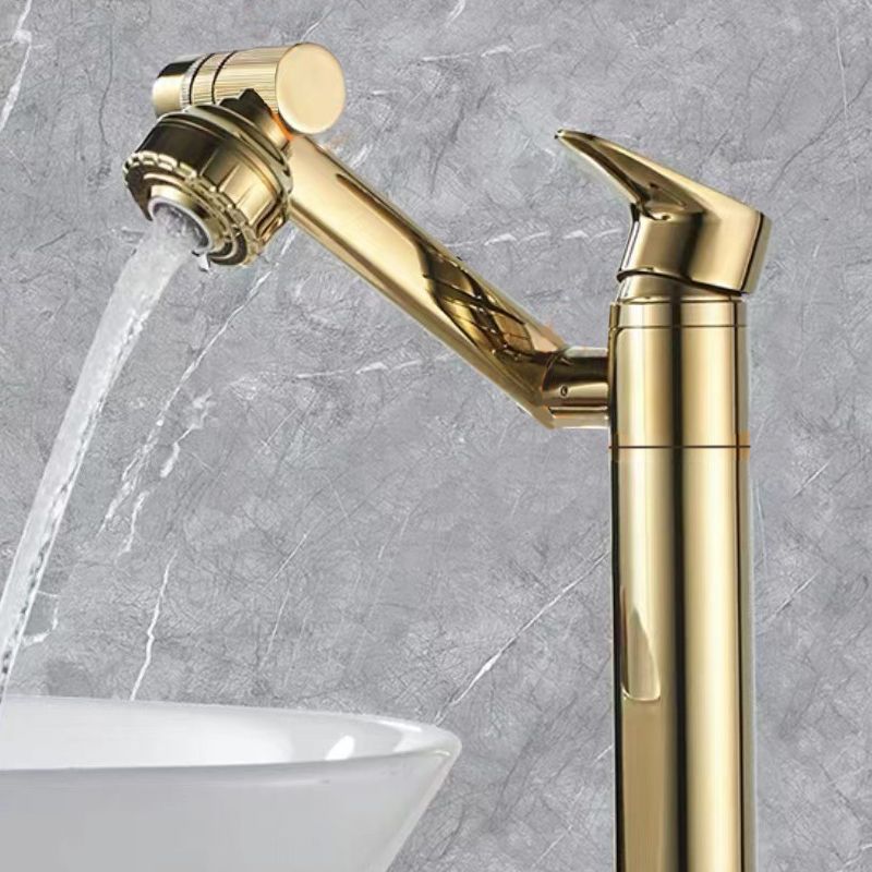 Vessel Sink Faucet Glam Style Single Lever Handle Faucet for Bathroom