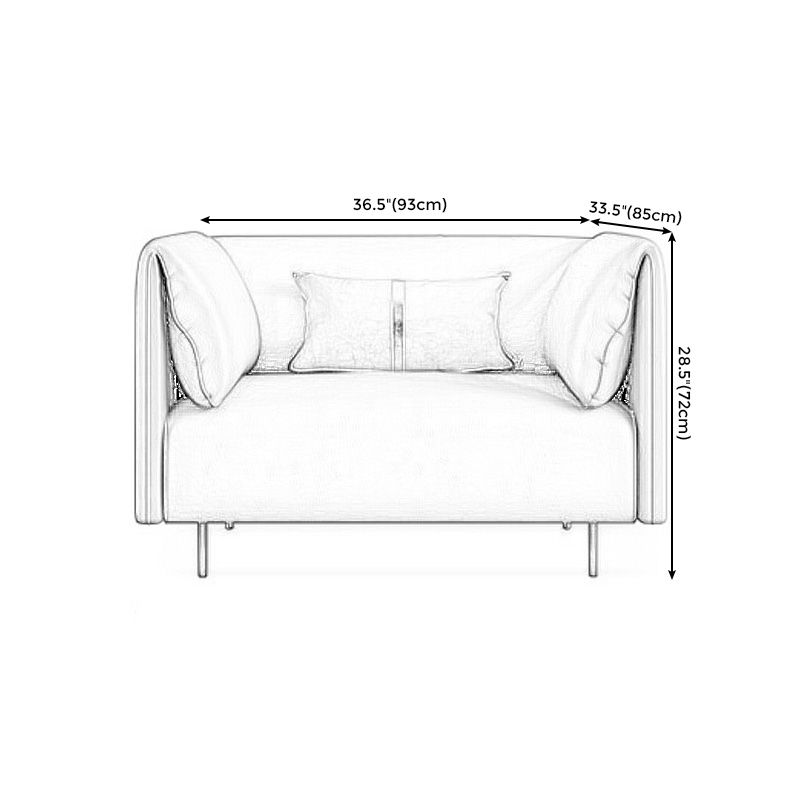 Kissen-Top Arm-Sofa Modernismus Kunstleder 28,35-Zoll hohes Sofa