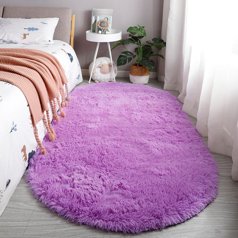 Tapis de chevet minimaliste simple tapis de shag polyester en tapis simple avec support sans glissement
