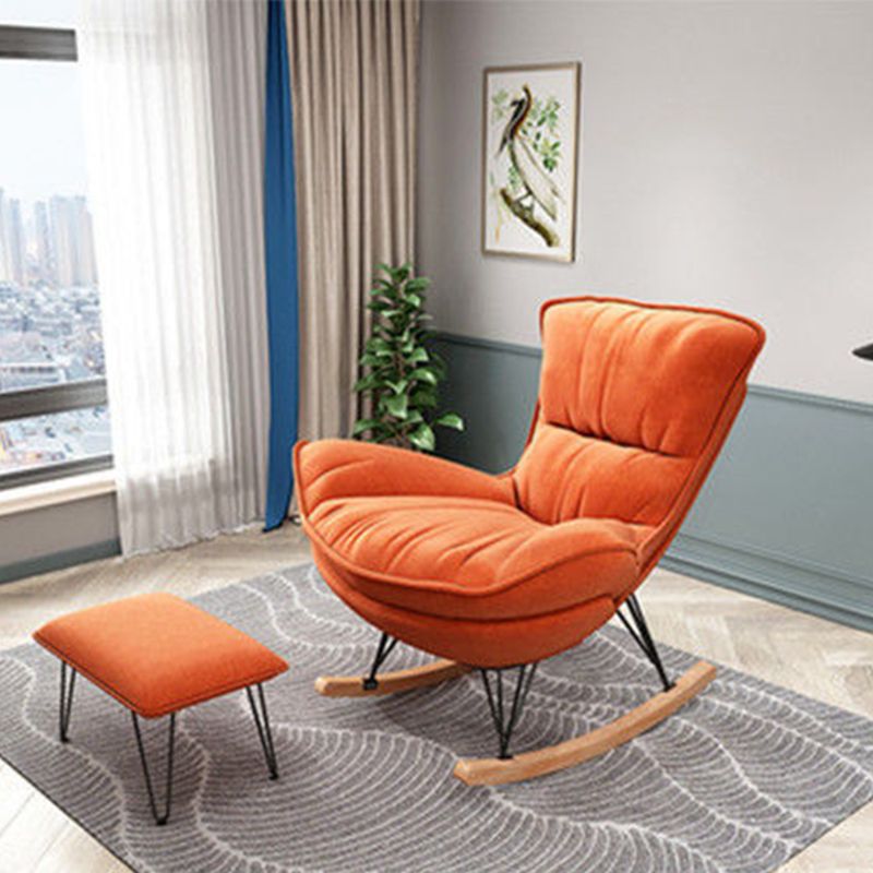 35.82" L x 39.76" W x 34.25" H Armless Lounge Chair with Ottoman for Living Room