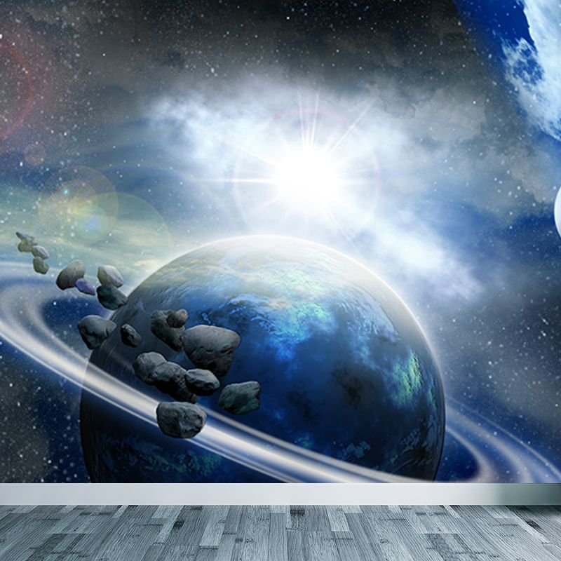 Miraculous Planet Scene Mural Decal Wallpaper Modern Non-Woven Material Wall Art