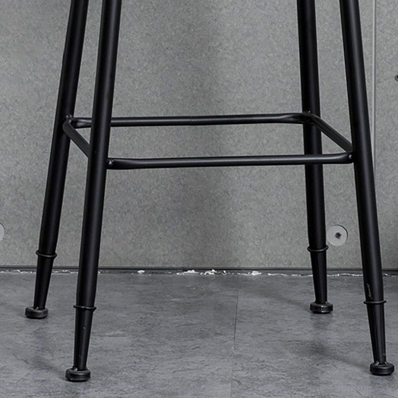 Modern Solid Wood Counter Stool Armless Bar Height Bar Stool with Footrest