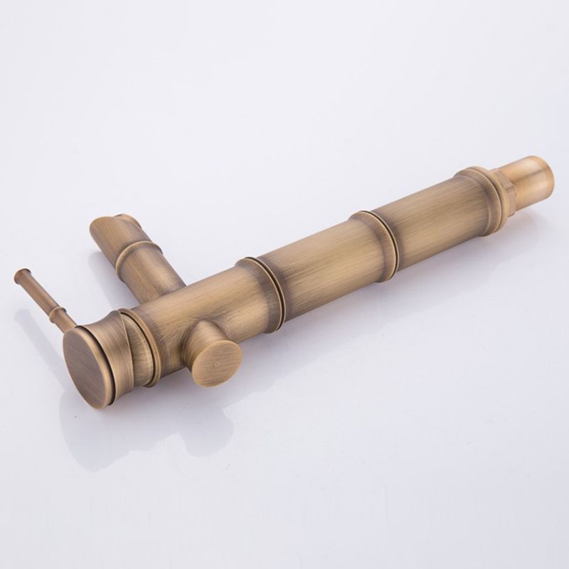 Farmhouse Vessel Faucet Brass Lever Handles Waterfall Spout Lavatory Faucet