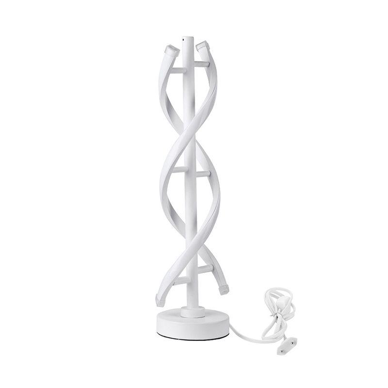 Lampada da tavolo lineare bianco semplicità Luce notturna a LED acrilico per decorazione della camera da letto