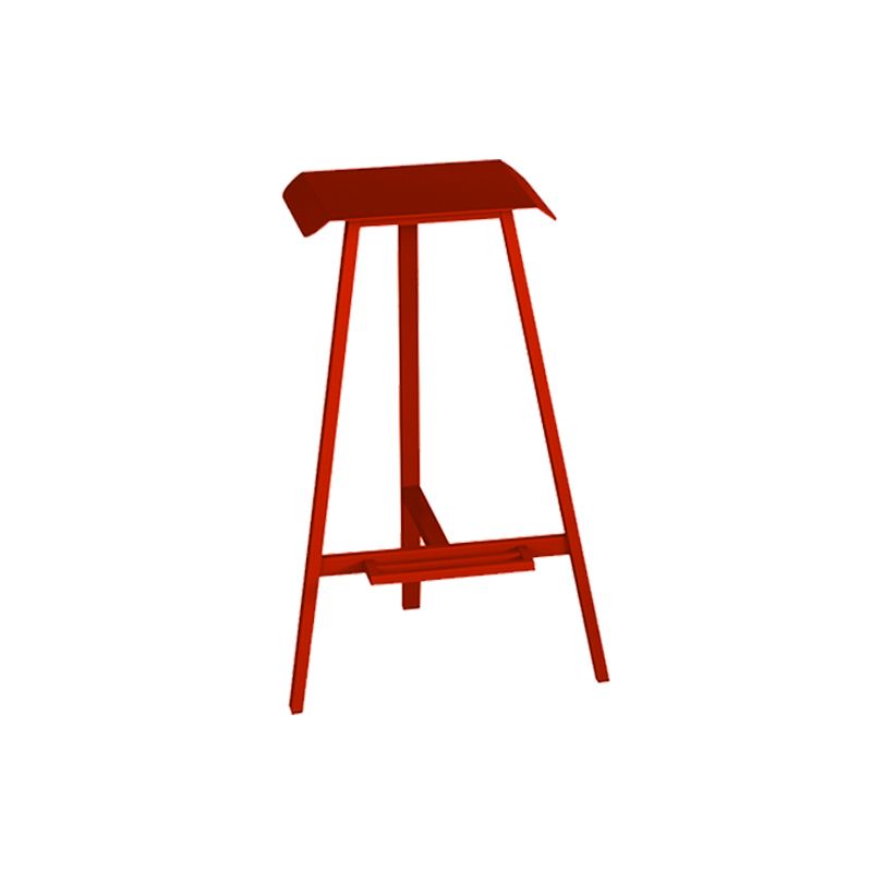 Industrial Armless Backless Counter Stool Iron Bar Stool with Pedal for Bar