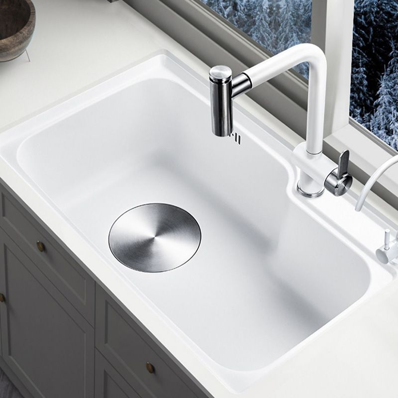 Contemporary Style Kitchen Sink Kitchen Sink with Basket Strainer