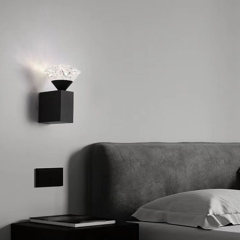 Modern Bath Vanity Lighting Acrylic Black/Golden Wall Light for Bathroom