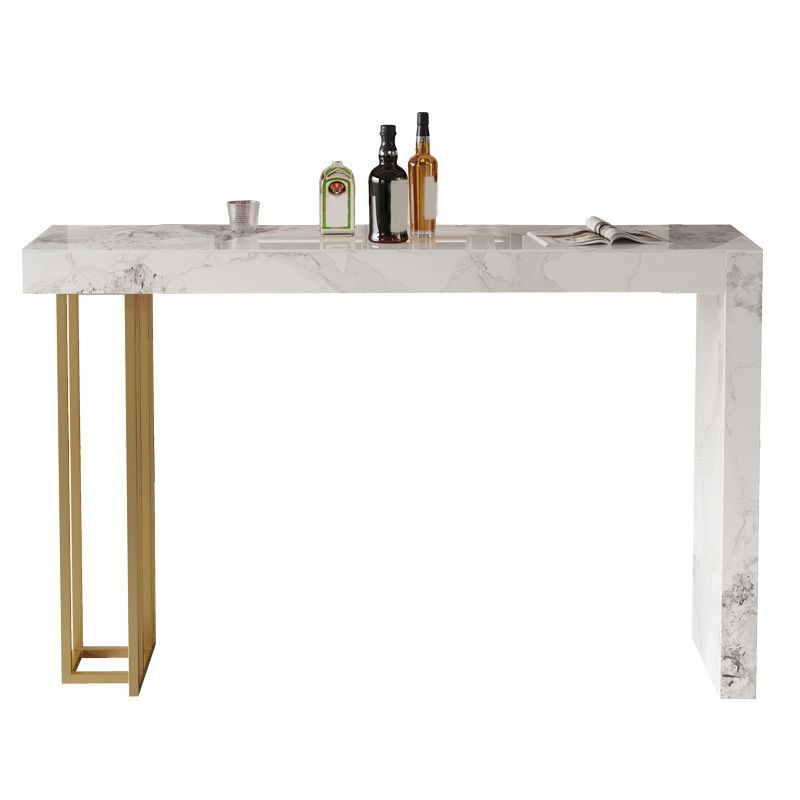 Sintered Stone Bistro Bar Table Rectangle Bar Table for Living Room