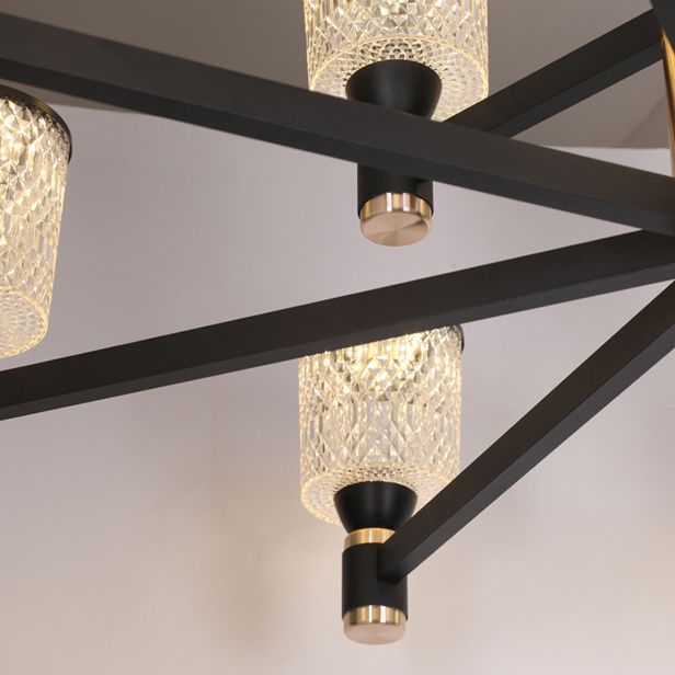 Postmodern Simplicity Cylinder Ceiling Chandelier Acrylic Hanging Light for Living Room