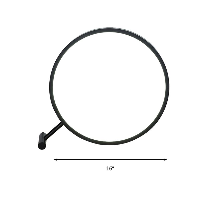 8 "/ 12" / 16 "Dime Black / White Liading Lampe LED moderne 1 lumière Plug en acrylique Lumière de bureau en lumière chaude / blanche