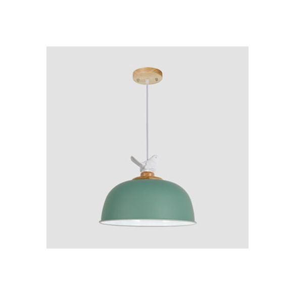 Macaron Stylish Suspension Light mit wenig Vogel Single Lampe 10/12 Zoll breit metallische Anhängerlampe für Kinderschlafzimmer