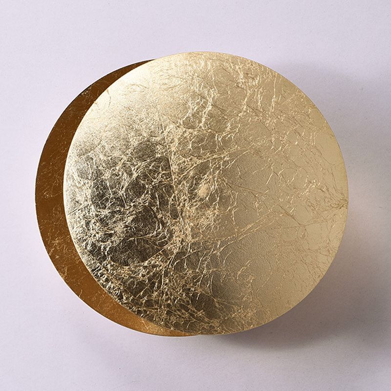 Contemporary Style Round Wall Mounted Lamps Metal 1 Light Wall Lighting
