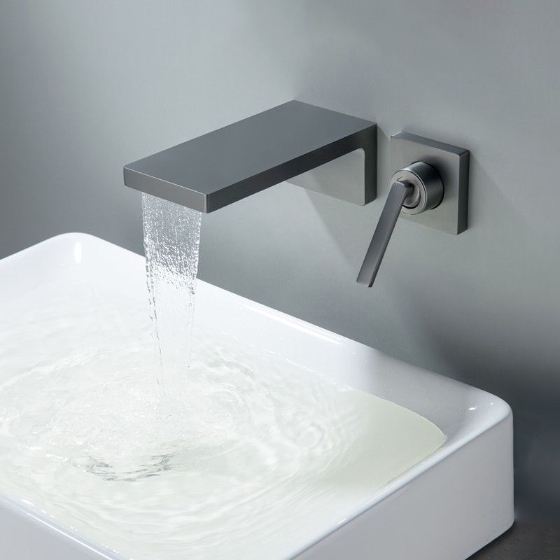 Modern Bathroom Faucet Solid Color Wall Mounted Bath Faucet Trim