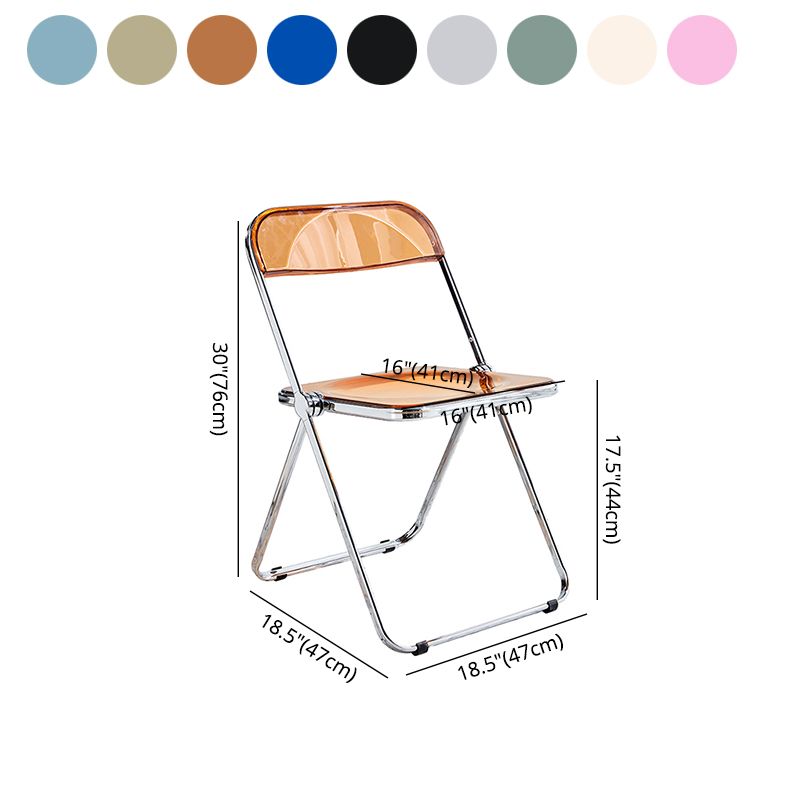 Silla sin brazos de plástico industrial con respaldo abierto para cenar silla lateral
