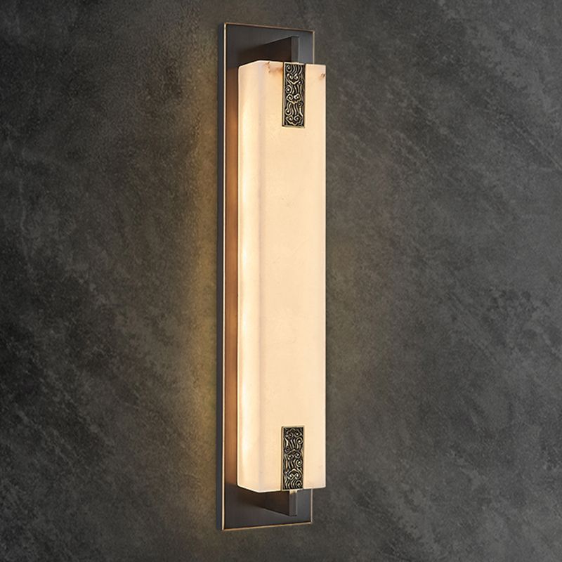 Lampade a parete rettangolari in metallo a 1 campo moderno lampada a monte per soggiorno