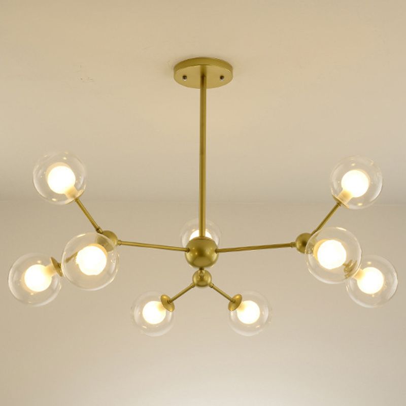 Radiale Kronleuchter leichte Einfachheit Glas Anhänger Beleuchtung für Wohnzimmer