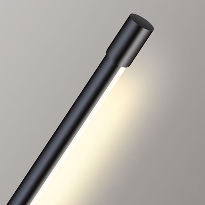 Lustre cylindrique lustre suspendu luminaire moderne de suspension extérieure moderne en finition noire