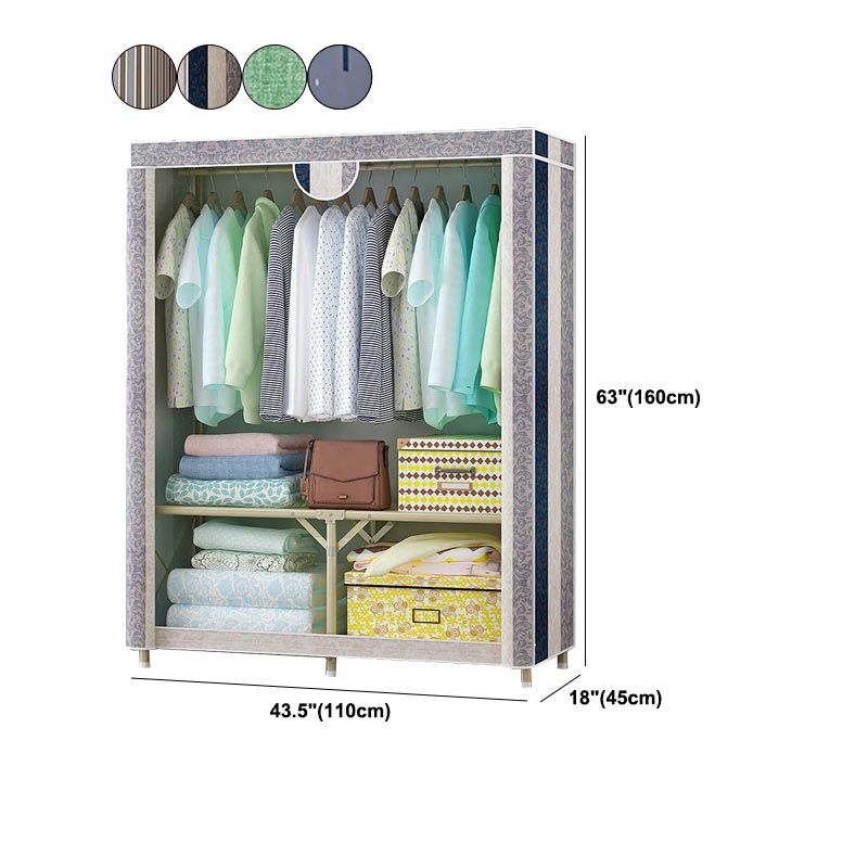 Contemporary Style Wardrobe Steel Bedroom Wardrobe Closet with Door