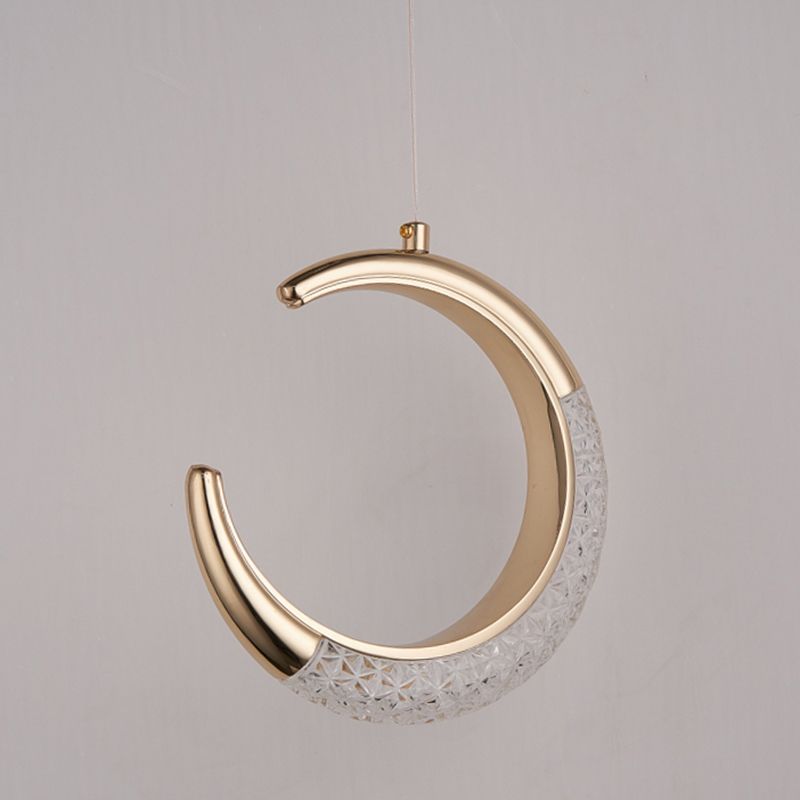 Acrylique Pendentif suspendu de suspension à la lumière de la lumière 1-Light pour chambre à coucher