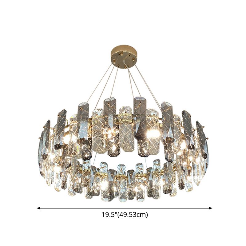 Lampone prismatico a pendente di cristallo a pendente Minimalista Finitura in ottone appesa Light