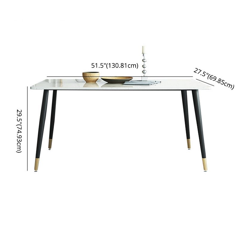 Speiseset modern mit gesintertem Stein -Rechtecktisch und gepolsterten Stühlen