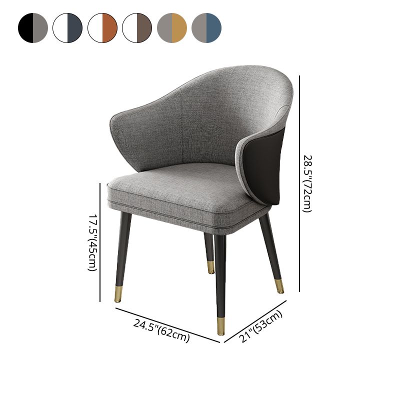 La salle à manger en métal Glam préside le fauteuil de salle à manger en cuir PU pour utilisation au restaurant