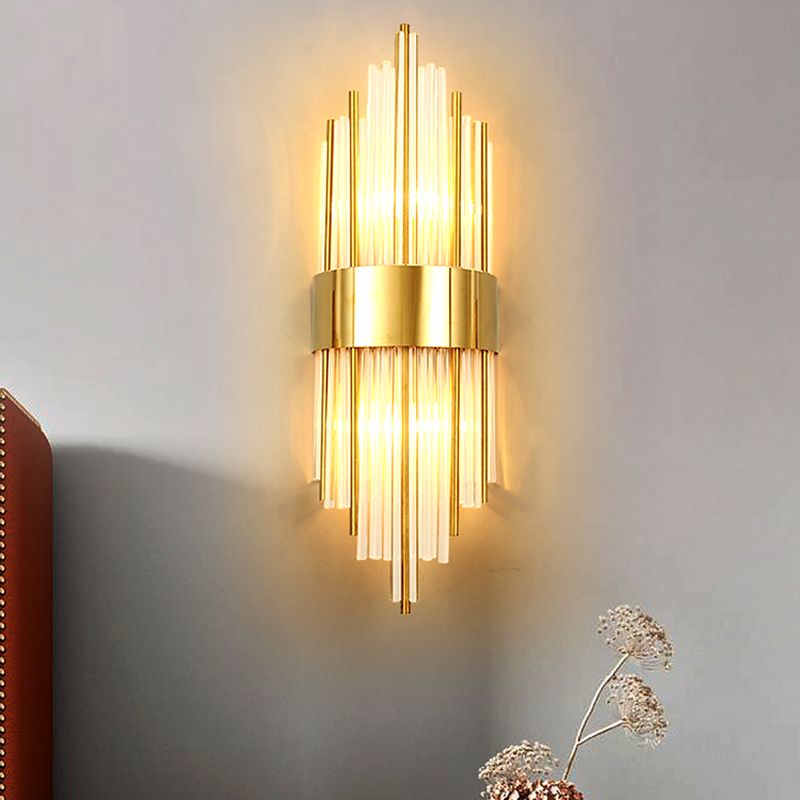 Postmoderne Stilkristallwandlicht geometrische Form Wandleuchten für Schlafzimmer