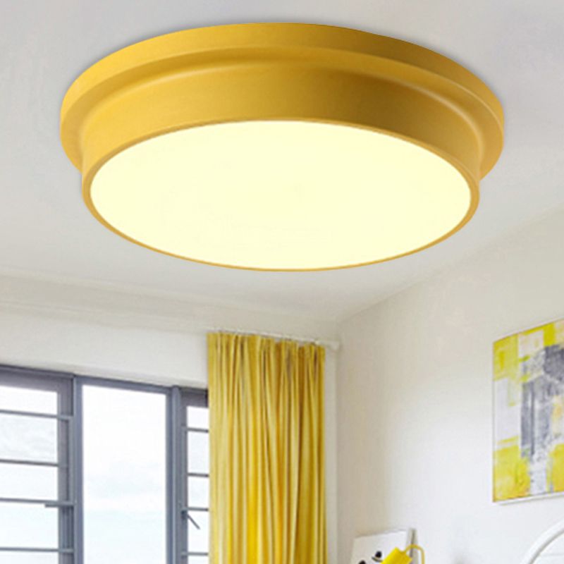 Nordic Macaron Farbige Decke Licht Runde Form Acryl Flushmount Light for Child Bedroom