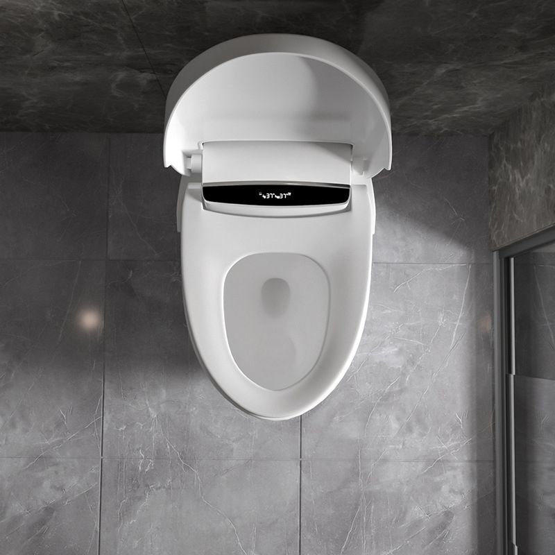 Contemporary White Flush Toilet Heated Seat Included Urine Toilet for Bathroom