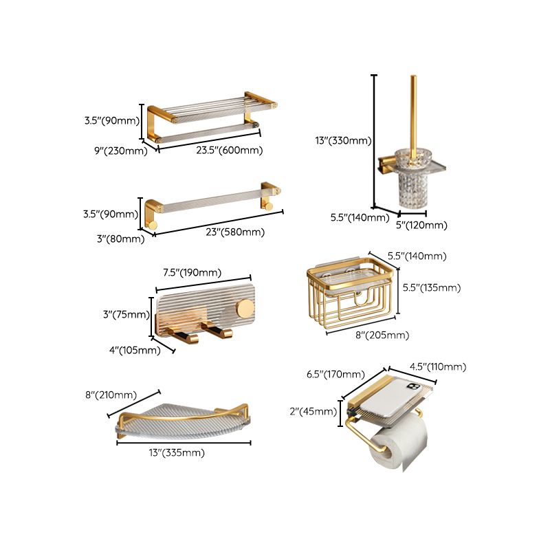 Plastic Modern Bathroom Accessories Hardware Set with Bath Shelf