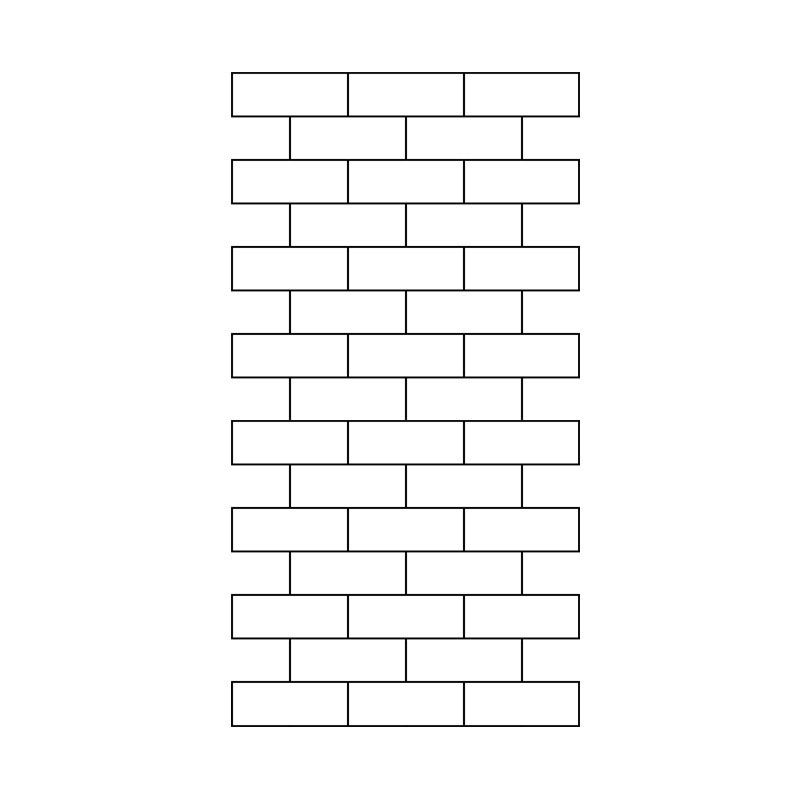 Nordic Simple Grid Brick Wallpaper in Black and White 20.5 in x 33 ft, Non-Pasted