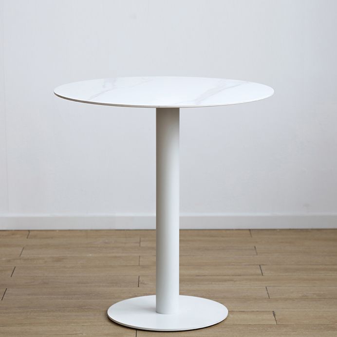 Round Pedestal Dinette Table Simplicity Style Dining Site Table for Home Use