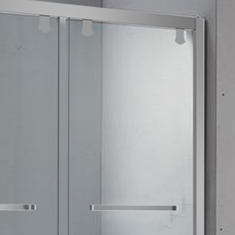 Single Sliding Semi-Frameless Shower Doors Tempered Clear Shower Door