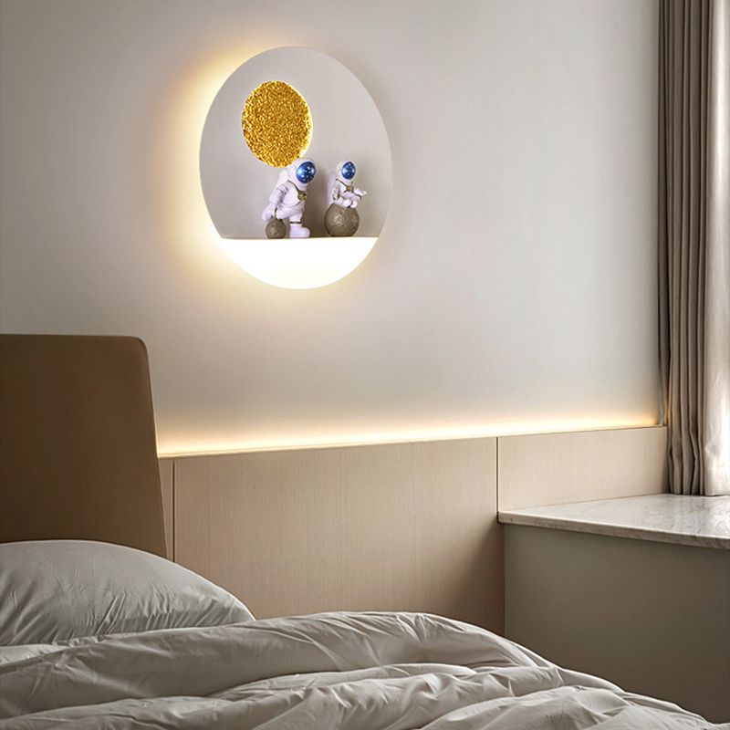 1 Light Geometric Wall Lighting Fixtures Modern Style Metal Wall Lights