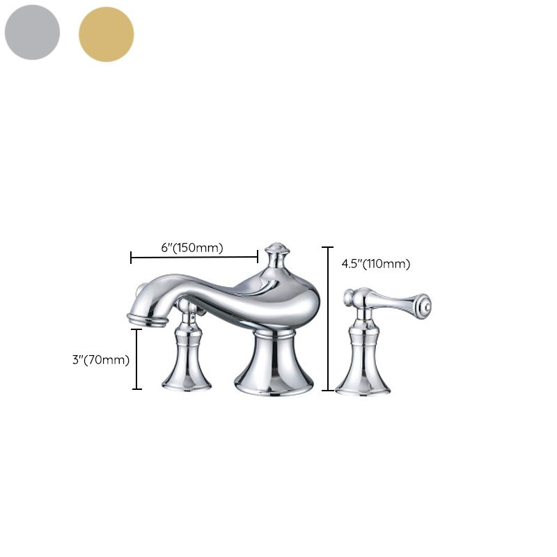 Traditional Deck Mounted Bronze Roman Tub Faucet Low Arc Roman Tub Faucet Set