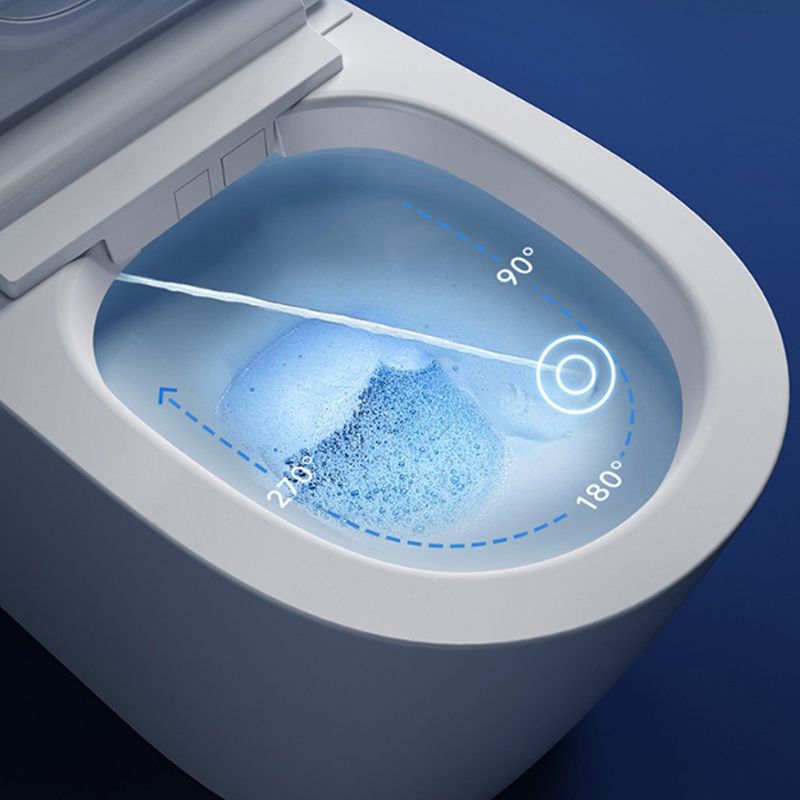 Contemporary One Piece Flush Toilet White Floor Mounted Urine Toilet for Washroom