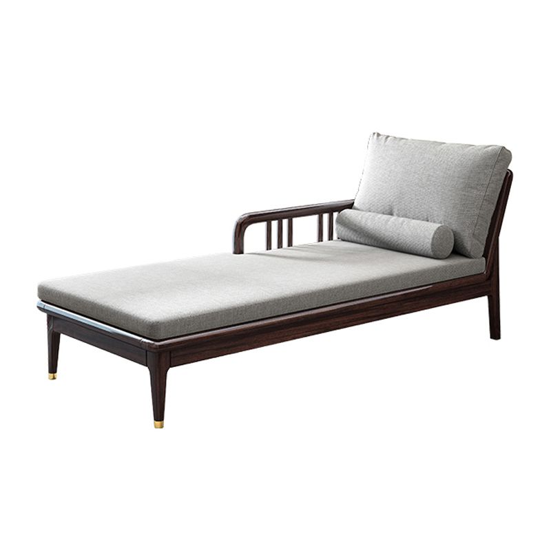 Traditional Wooden with Arms Chaise Round Arms for Bedroom Living Room