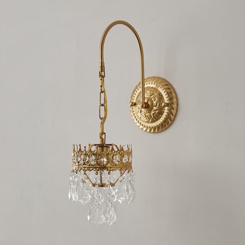 Crystal Unique Shape Sconce Light Modern-Style 1 Light Wall Light Fixtures