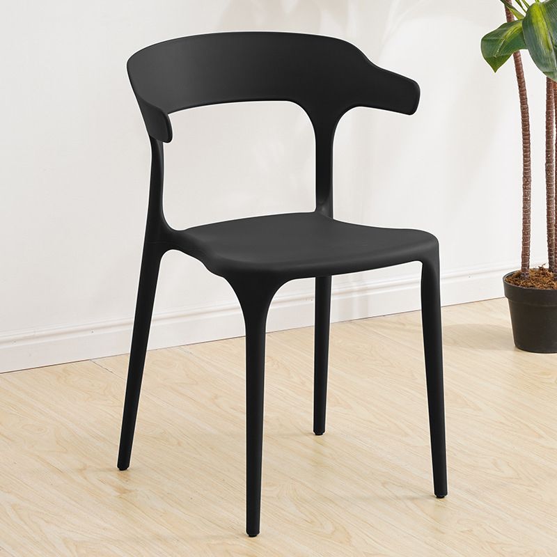 Glam Indoor-Outdoor Chair Stacking Dining Armless Side Chair
