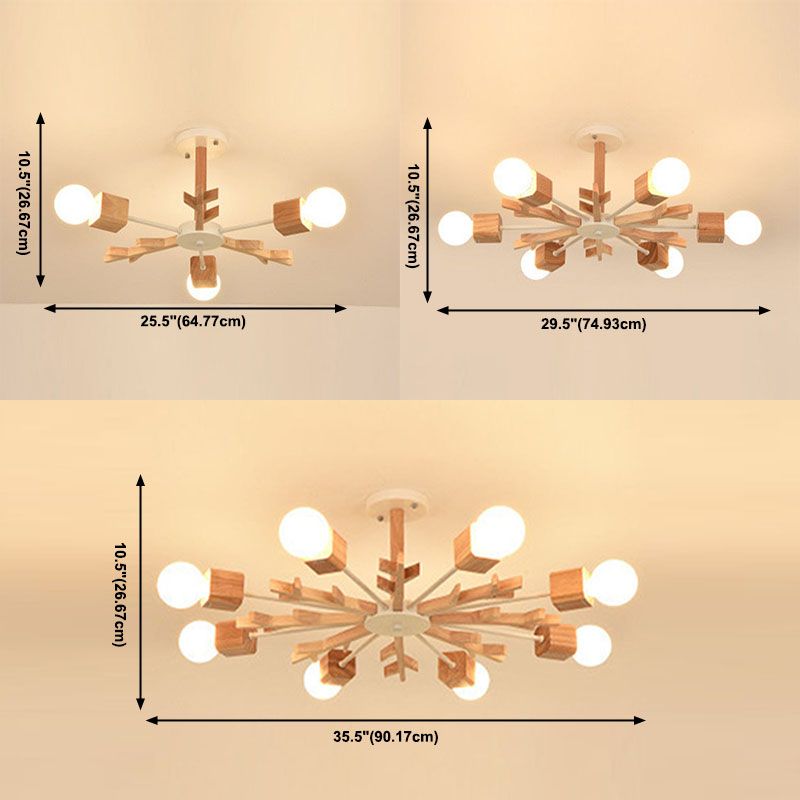 Creative Simplicity Wooden Pendant Lights for Drawing Room Coffee Shop