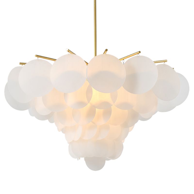 Simple Chandelier Lighting Fixture Modern Pendant Light with Acrylic Shade for Bedroom