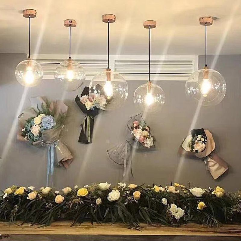 Küchenglas Globe Anhänger Licht für Esszimmer Schlafzimmer im modernen industriellen Stil