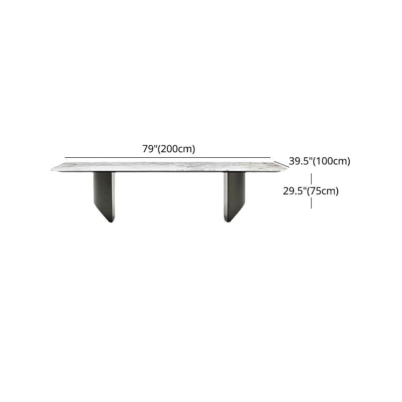 Designer Style 1/3/4/5/6 Pieces Dining Set Sintered Stone Dining Table with Leather Chairs