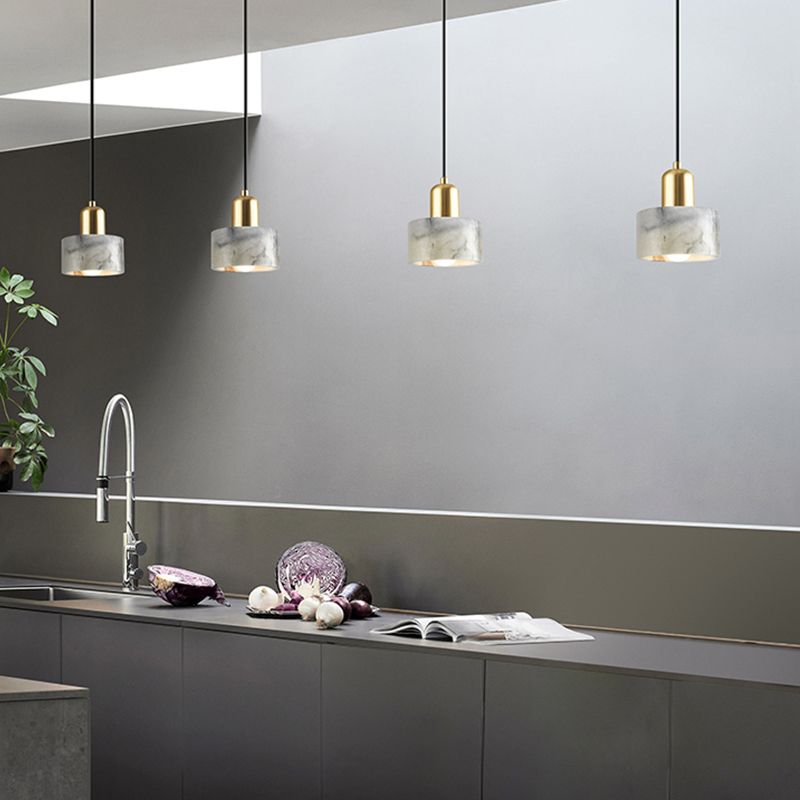 Marbre minimaliste pendentif léger d'éclairage suspendu pour la chambre à coucher pour la chambre