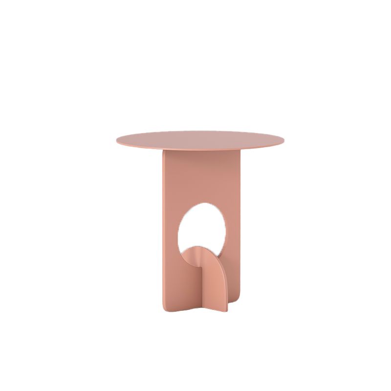 Mid-Century Round Side End Table Metal Abstract End Table for Living Room