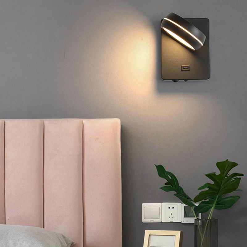 Metal Geometric Wall Sconce Contemporary 1 Light Wall Light Fixture for Bedroom