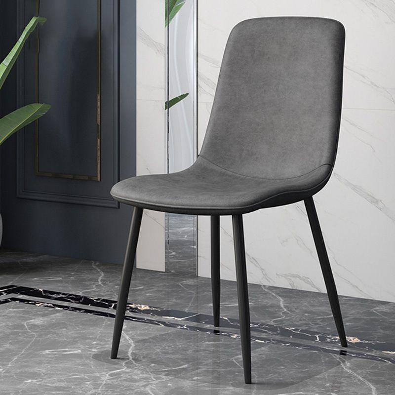 Moderne stijl faux lederen stoelen stevige achterste dinerkant -stoel voor thuisgebruik